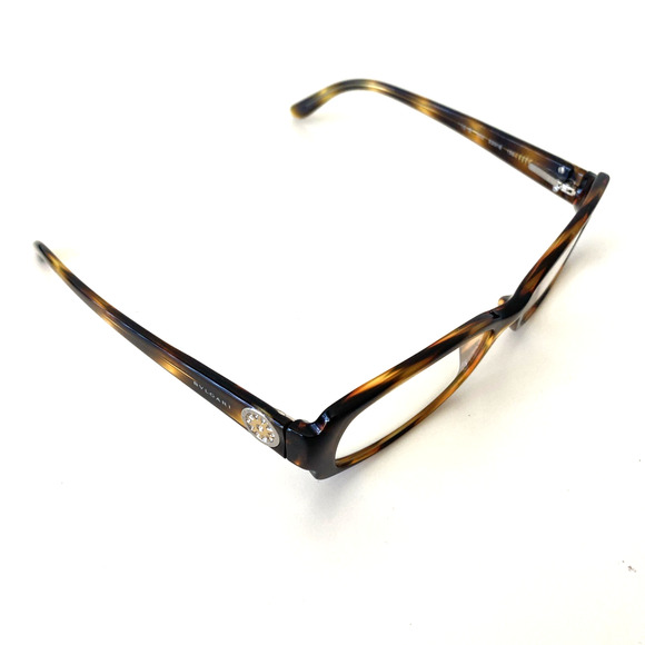 BVLGARI 455B 502 Eyeglasses Rectangular 53 16 135 Tortoise Shell Brown Italy main image 2